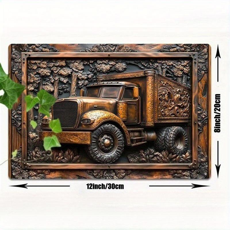 

2d Flat 30*20cm, Vintage Truck Wooden Wall Art, Wooden, Hanging Decor for Farmhouse, Pool Area, Spring Decoration, for Home, Kitchen, Garden, Bedroom 30*20cm