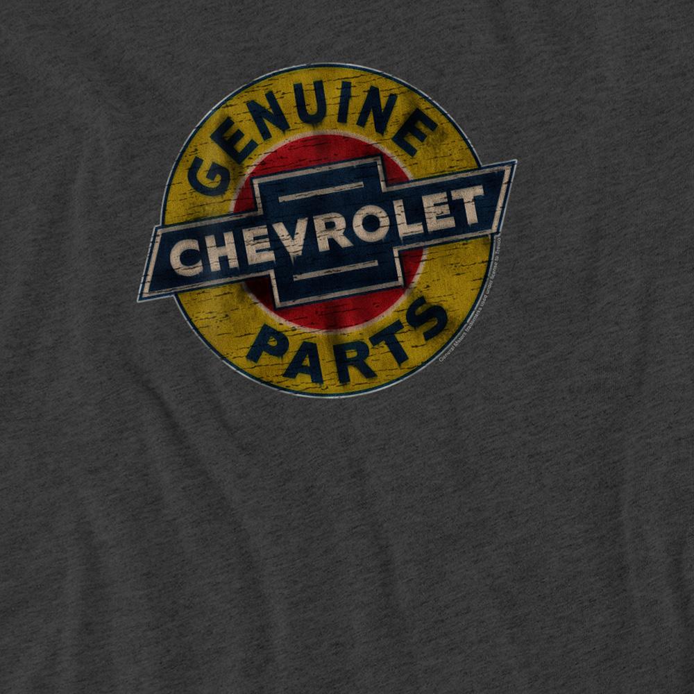 Chevrolet Unisex Adult Genuine Parts Distressed Emblem T-Shirt
