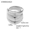 Qiong Yao 18K Gold Irregular Open Ring Set - Stylish Stainless Steel Finger Rings