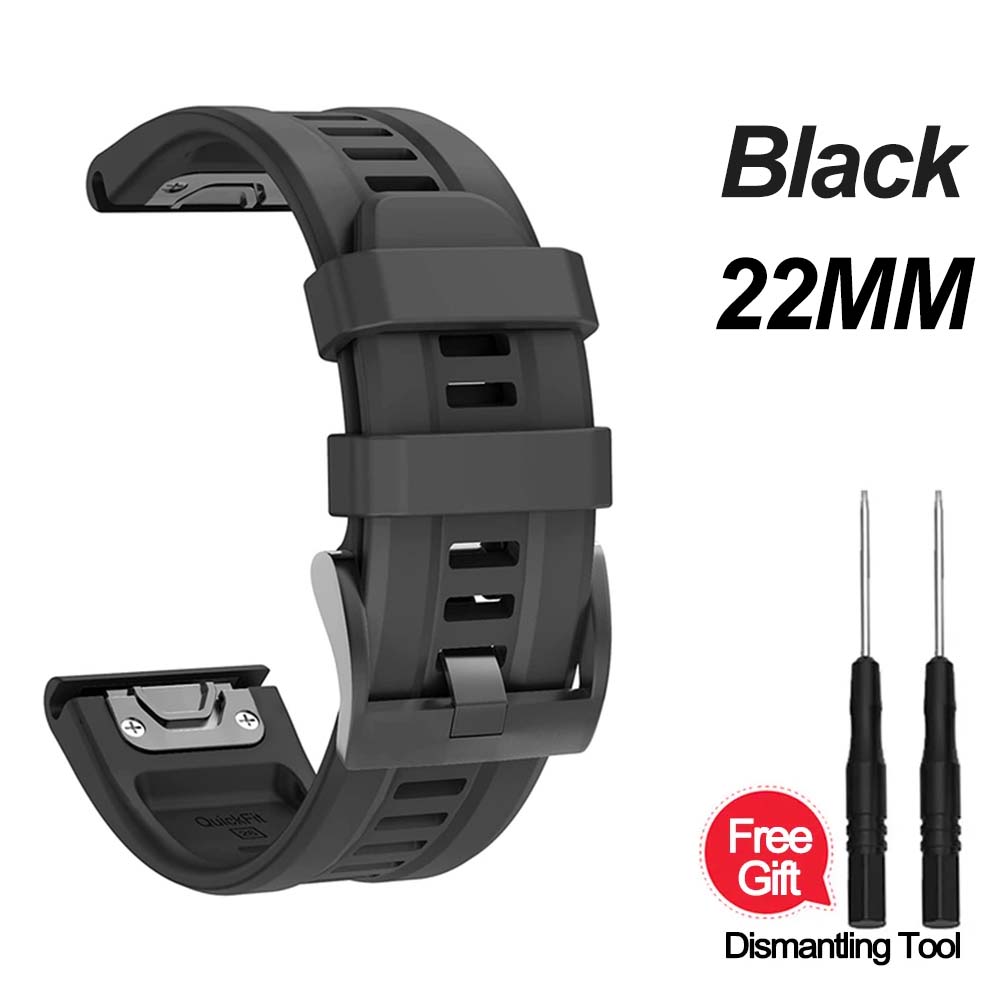 Correa De Silicona QuickFit De 22mm Y 26mm Para Garmin Fenix 6XPro 5XPlus/Epix Gen 2 7X Pro TACTIX DELTA Instinto 2X