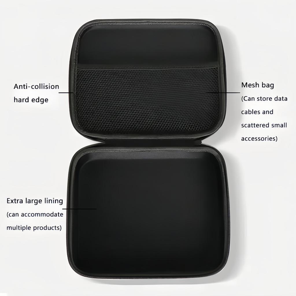 EVA Storage Box - Multi-size Travel Organizing Bag (Outdoor Tools/Headphone Hard Case Practical Bag, Shockproof Design)-tan