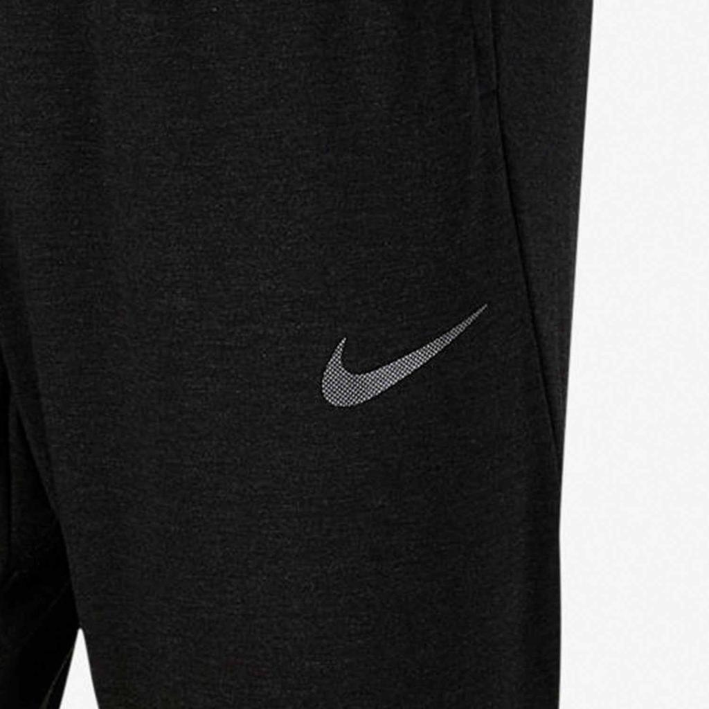 Nike Mens Training Series Color Block Logo Print Mid Rise Comfortable Versatile Knitted Sports Pants Men Pants Black Gray 933440-011
