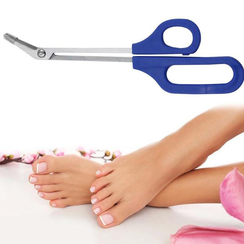 Toenail Scissors Clippers Long Handle Toenail Scissor Angled Blades Fingernail and Toenail Scissors Nail Care Tool for Men Women