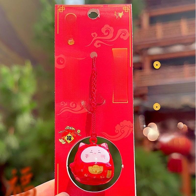 Lucky Copper Jinnew Cat Water Sound Bell Keychain For Health Wealth And Luck