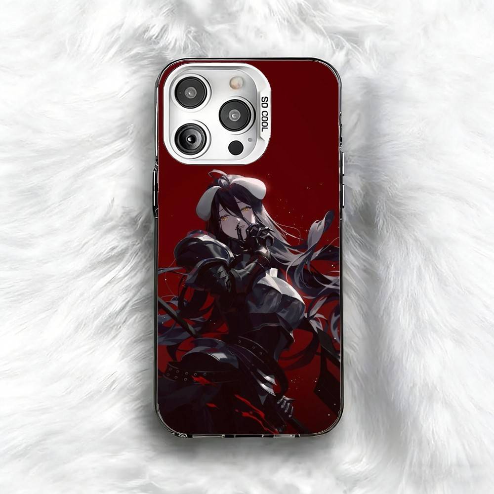 Anime O-Overlord Phone Case For iPhone 16 17 15 14 12 13 Pro Max Black Color Shockproof Cover