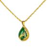 Phoenix Green Water Wave Pendant: Unisex Alloy Ornament for Safe Passage
