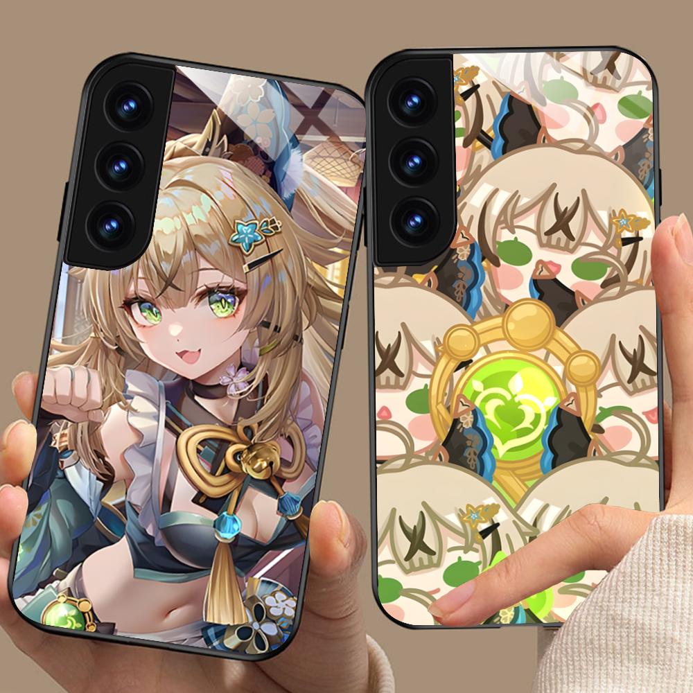 Game GI Kirara Mobile Phone Case for Samsung Galaxy A56 55 54 53 52 51 36 35 34 23 16 15 5G Glass Colorful Cover Luxury Pretty