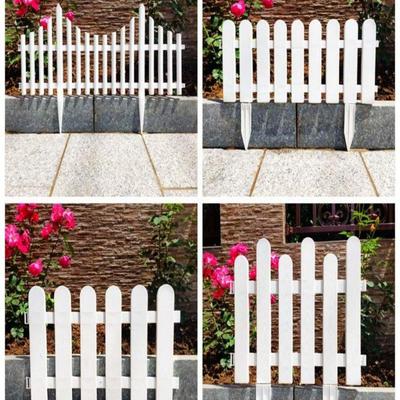 White Plastic Picket Fence for Garden, Courtyard, or Indoor/Outdoor Villa Decoration.