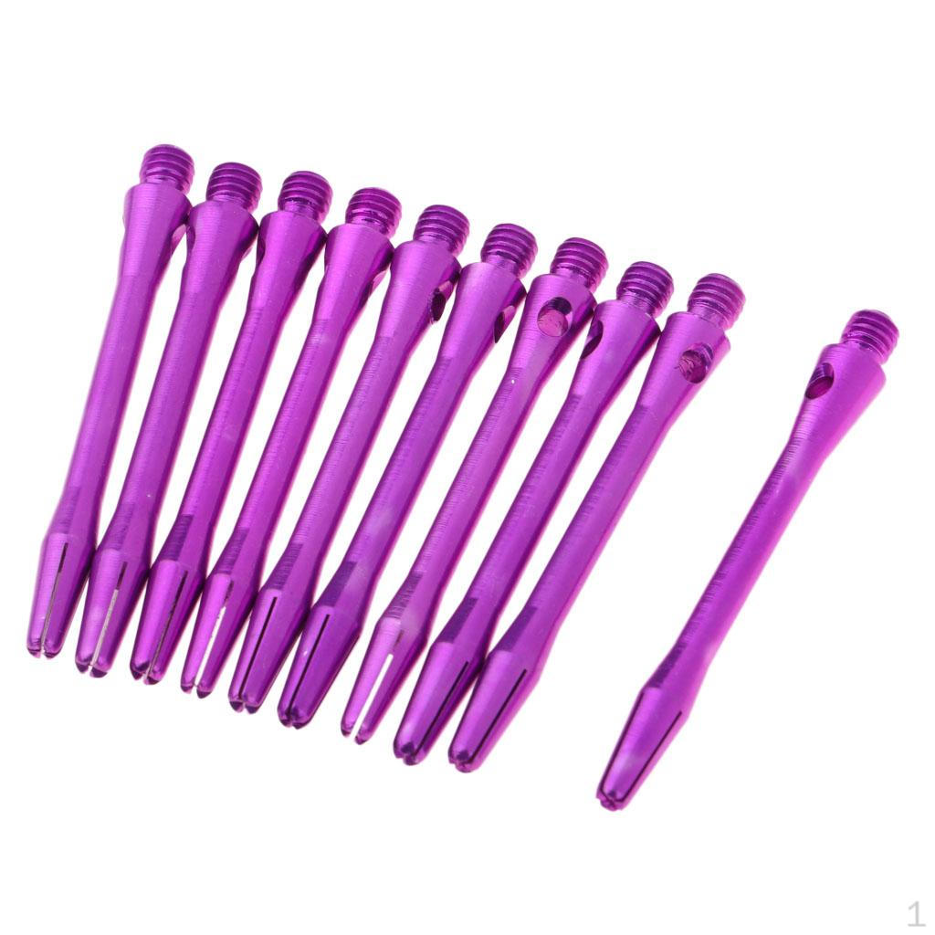 

10 Pieces Shafts Medium Stems Tips 2BA Harrows фіолетовий