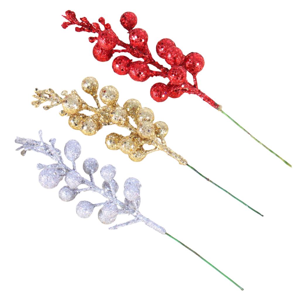 Adorable Artificial Berry Twig Decorations 30pcs Perfect for Festive Decor