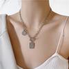 Unisex Titanium Steel Punk Necklace with Pendant - Trendy, Simple Clavicle and Sweater Chain