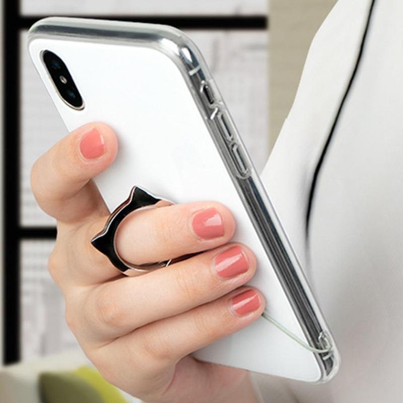 Multifunction Silicone Phone Strap Phone Lanyard Featuring Removable Metal Rings That double As A Hand Stand for Home Use