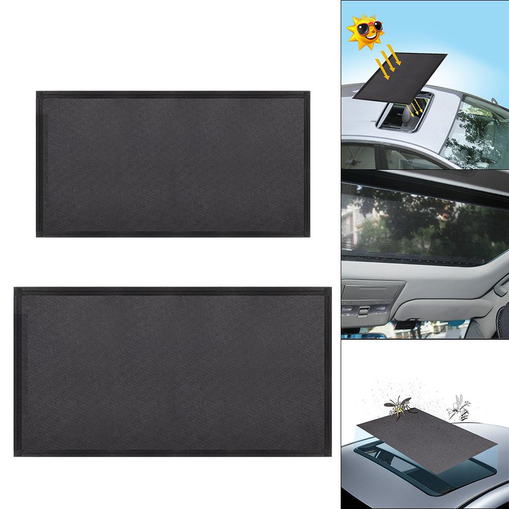 Magnetic Car Sunroof Sun Shade Mesh Cover Sunroof For Window Sunshade Car Sunroof Mosquito-Proof Sun Protection Ventilation