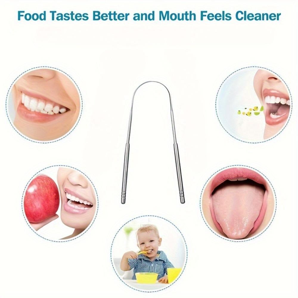 U-Shaped Tongue Scraper. Removes Tongue Coating Stains, Portable Design for Men & Women.