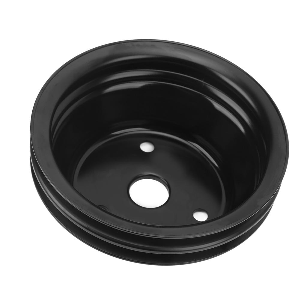 Crankshaft Pulley Double Groove V Belt Pulley Sheave Replacement for SMALL BLOCK V8 Engine Long Water Pump