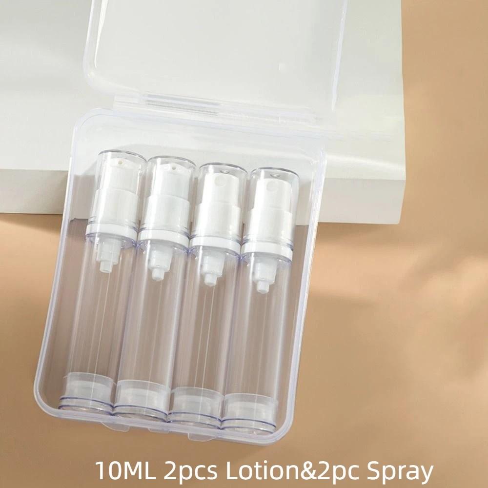 3/4Pcs Empty Vacuum Press Pump Bottles Refillable Cosmetic Container Lotion Pump Bottles Travel