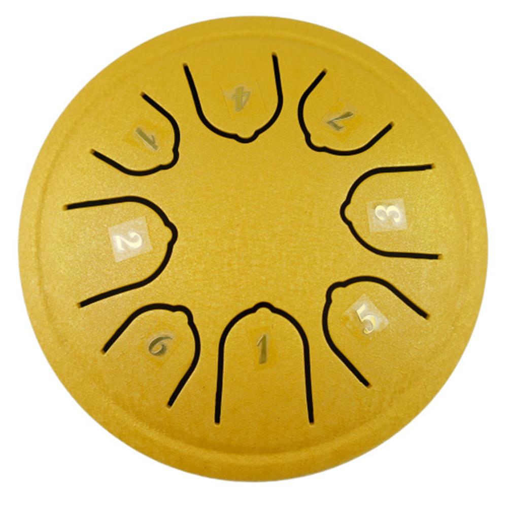 4.5 Inch 8 Notes Steel Tongue Drum with Drum Mallet Music Book Handpan Drum Rain Drum Instrument for Yoga Meditation Unique Gift