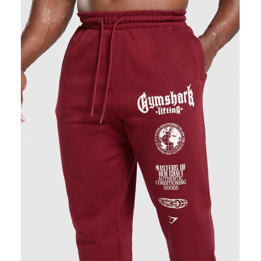 Gymshark Global Lifting Oversized Essential Joggers Sets Red A5a8k Rb12