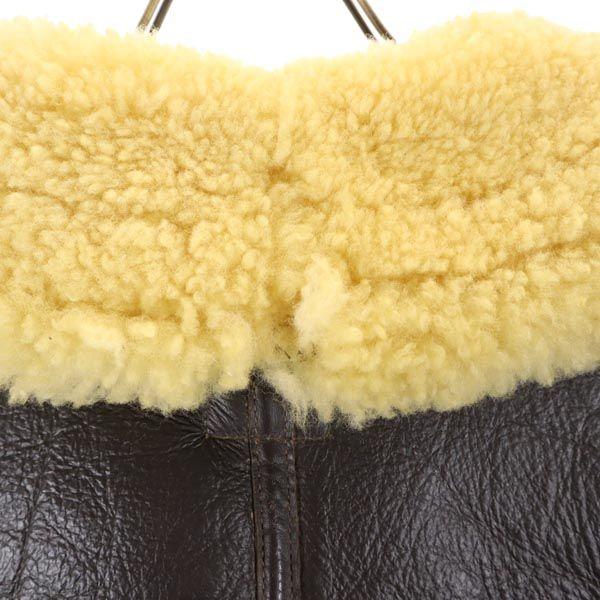 REAL McCOY B-3 Typ Schaffell Fliegerjacke 40 Braun Mouton Herren Gebraucht