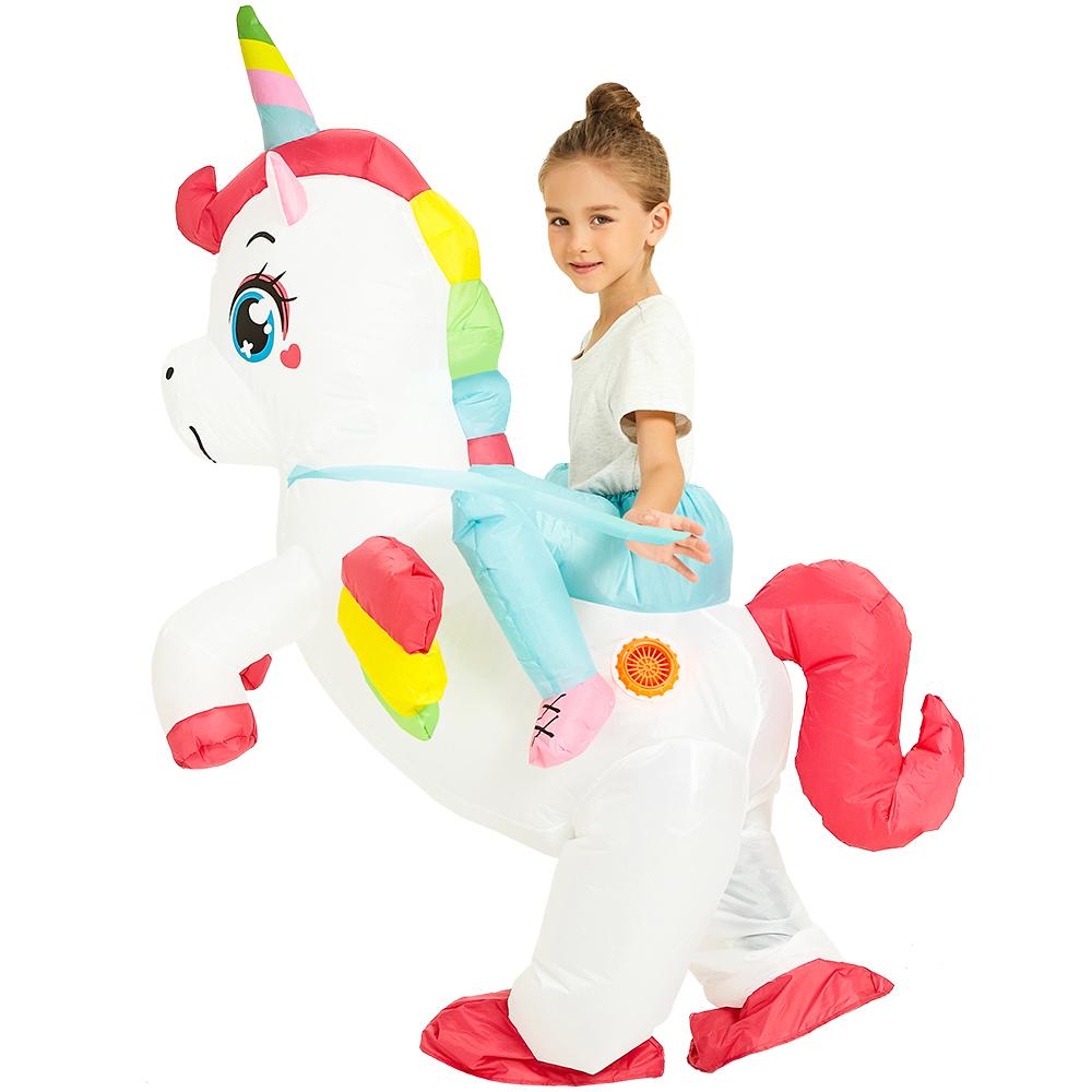 Adult Kids Colorful Unicorn Inflatable Costume Fancy Funny Inflatable Suit for Boys Girls Halloween Purim Anime Cosplay Costumes