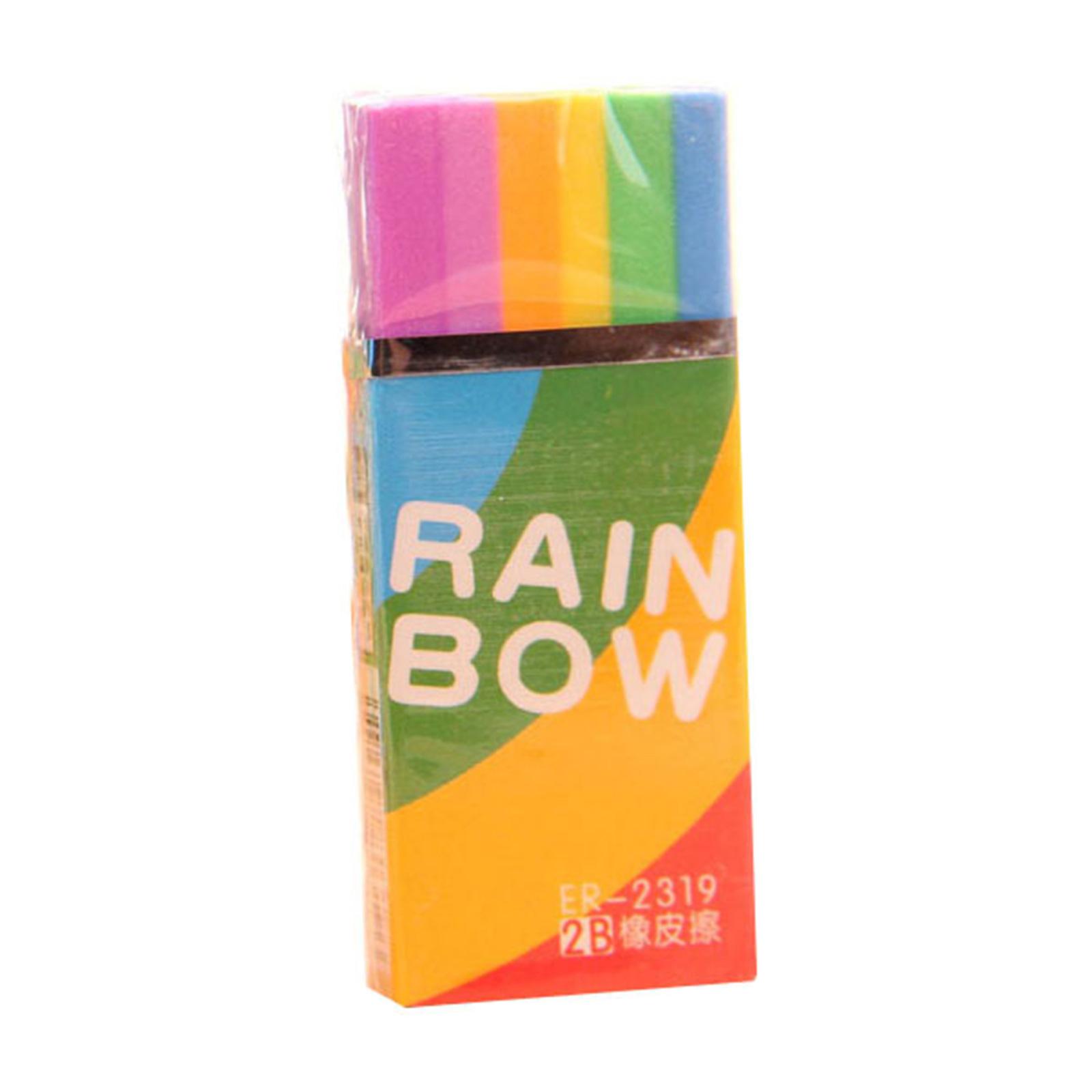 

2B Eraser Rainbow Mini Eraser для детей Мягкий ластик Мягкий школьный ластик Набор Отличное чистое стирание для школьников 1