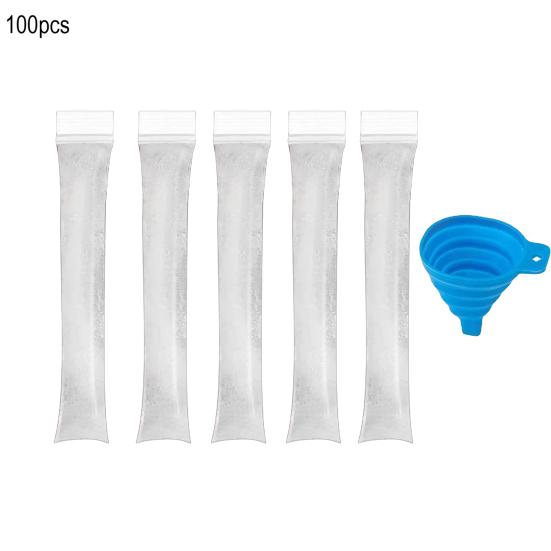 50/100 ks Jednorázové sáčky na nanuky Bez BPA Mrazicí tuby se zipovým uzávěrem a nálevkou Nepropustná DIY forma na nanuky na ledové nanuky Jogurt Džus Smoothie