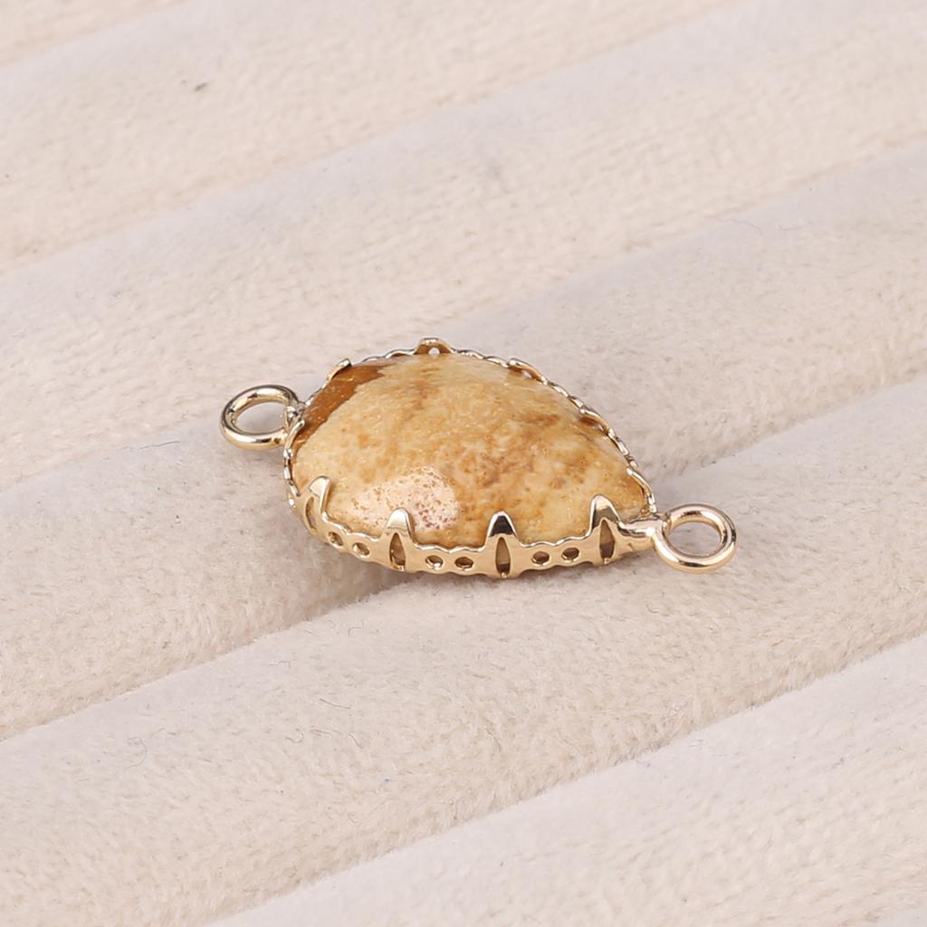 2Pcs Natural Stone Connector Drop-Shaped Faceted Connector Charms For Jewelry Making DIY Necklace Bracelet Accessory
