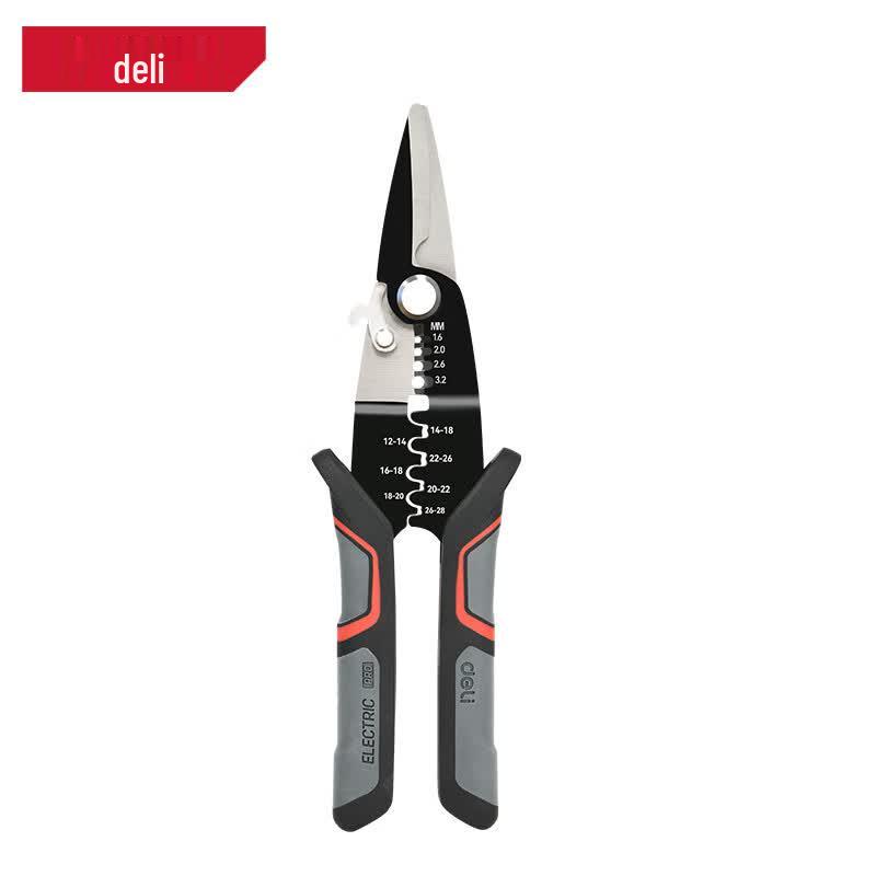 Deli 8-inch Straight-Nose Electrician s Shears