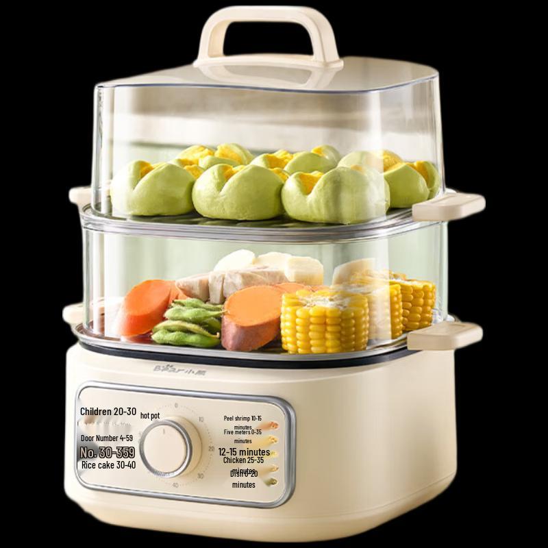 Bear 3-Tier Electric Steamer & Hot Pot CN plug (adapter included)