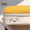 Kids Plush Pencil Case Fried Shrimp Tail Case, Cute Large Capacity Pouch, Fun Desk Organizer Adorable Stationery Bag for Students, School Gift
