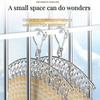 Сушарка для одягу з 20 прищіпками з нержавіючої сталі, багатоцільова металева вішалка для шкарпеток, спідньої білизни, бюстгальтерів, органайзер для капелюхів для дому та кухні, сушарки