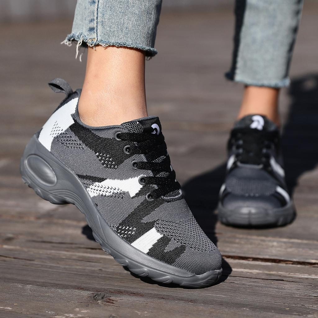 Women'S Suitable For Outdoor Activities And Camping Camouflage Breathable Mesh Sports Shoes, Lightweight Walking Shoes,