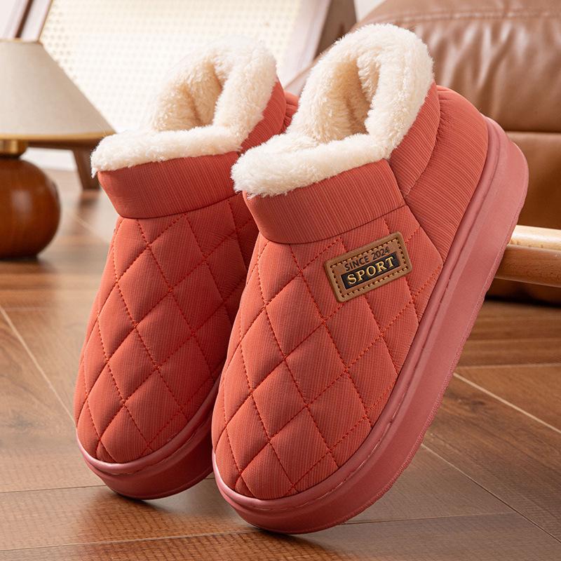 "Sapatos de Algodão de Sola Grossa de Inverno Unissex 2024": Saltos de Veludo para Aquecimento ao Ar Livre e Interior"