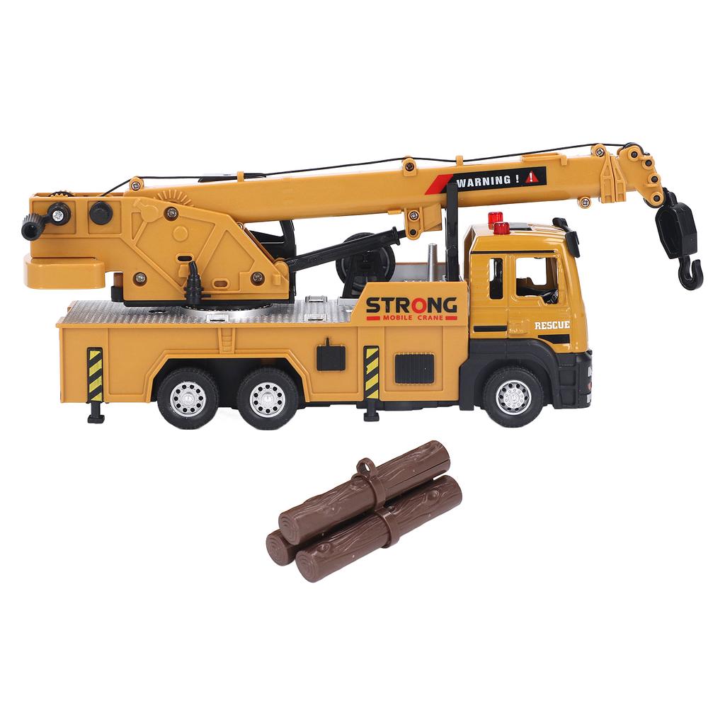 Kids Crane Truck Alloy Friction Dynamic Design Improving Coordination Educational Recovery Vehicle for Holiday Gift
