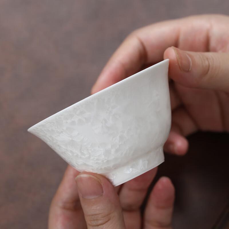 Crystalline Glaze Ceramic Conical Teacup