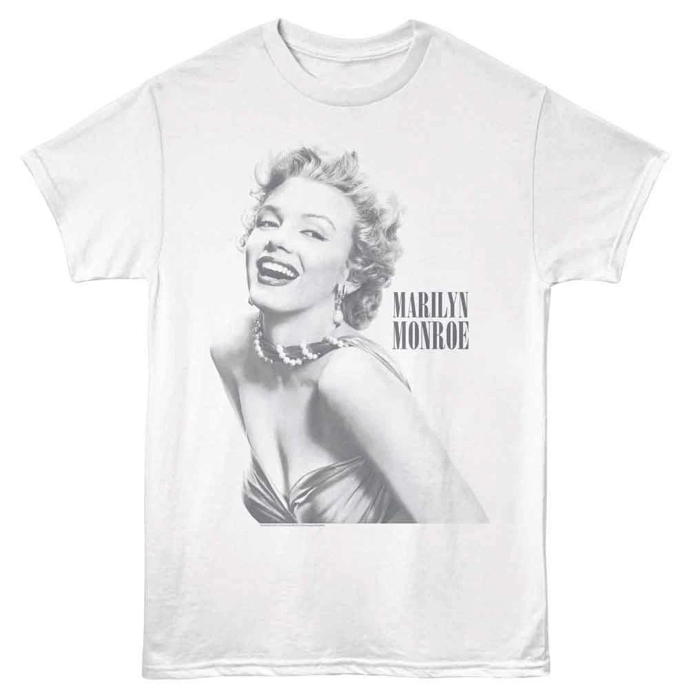 Marilyn Monroe - Smiling - American Classics - White Front Print Short Sle 150