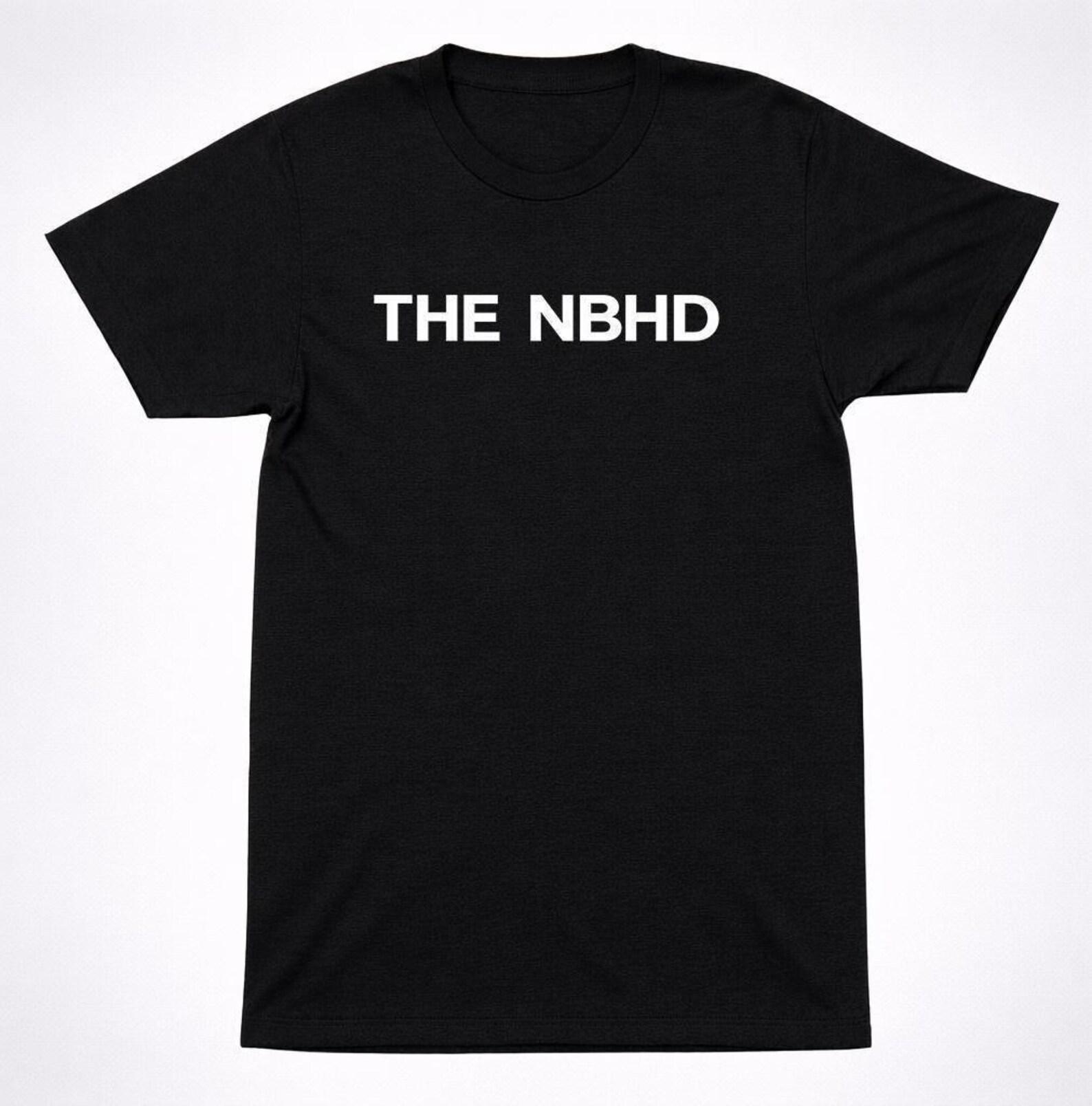 NBHD Text Logo T-Shirt: The Neighbourhood Band Tee, Black Indie Rock Apparel | Unisex Cotton, Nostalgic Music Fan Gift 3XL