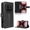 For Vivo X200 Ultra 5G Leather Wallet Case with Strap Diamond Texture Phone Cover
