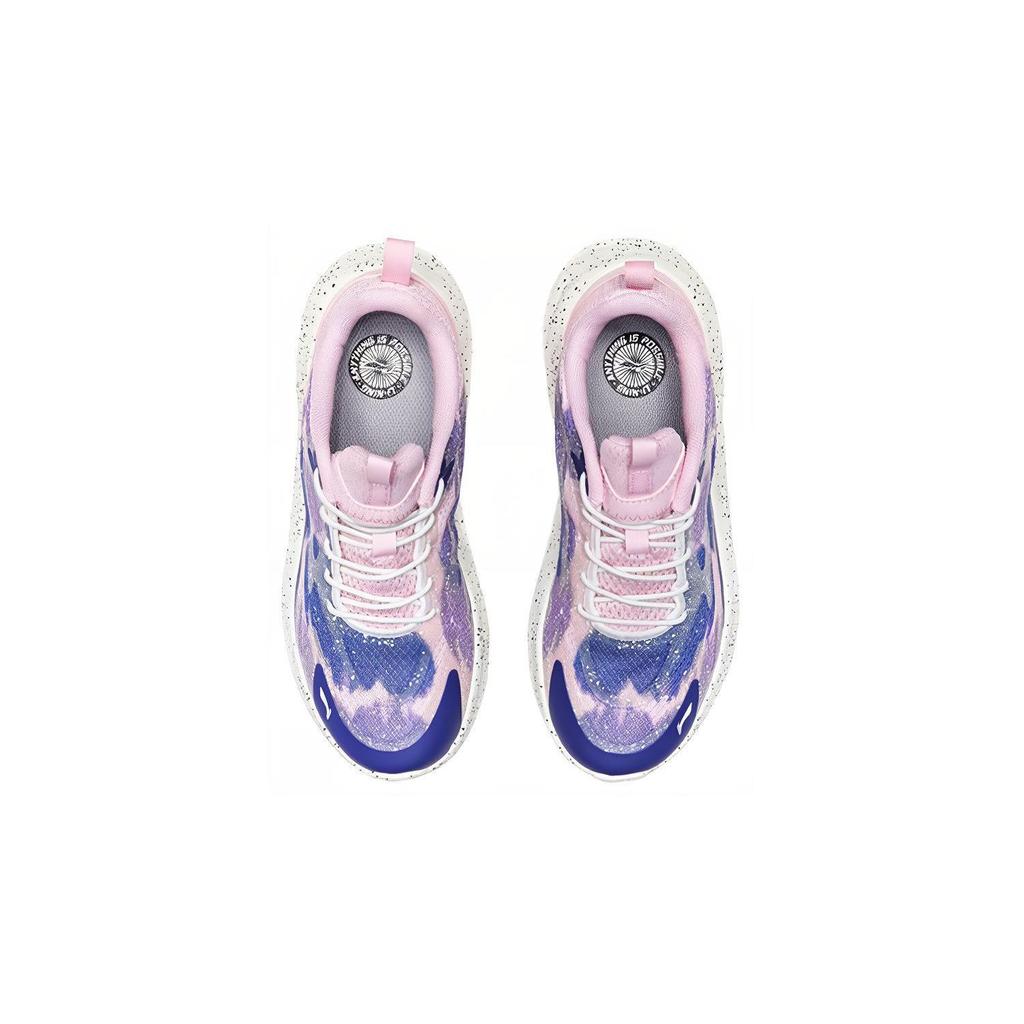 Li Ning Youth  Childrens Night Elf Low Top Non-Slip Wear-Resistant Sports Casual Shoes Kids sneakers Blue Pink YKCQ234-2