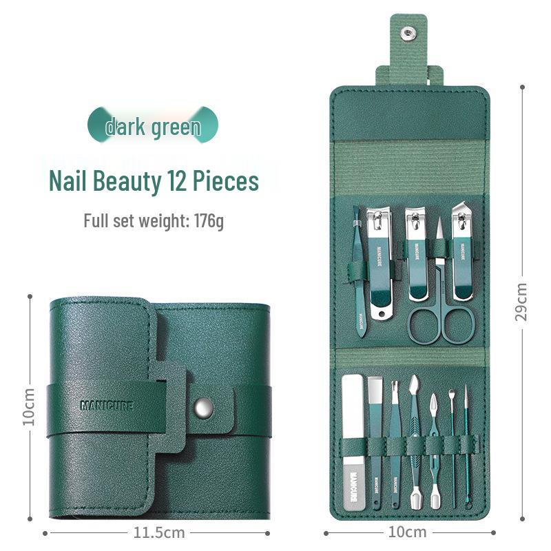 Set Manichiură și Pedichiură 16 Piese: Unghieră, Foarfece pentru cuticule și Instrumente