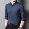 Long Sleeve Men Shirt Solid Color Business Casual Gentleman Shirts