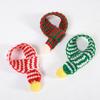 Winter Warm Knitted Scarf for Small Dog Neck Warmer Scarves with Pompom Ball Christmas New Year Festival Pet Puppy Cat Scarf