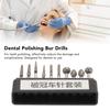10pcs Dental Polisher Teeth Repair Stainless Steel Black Dental Polishing Bur Drills for Professional Use