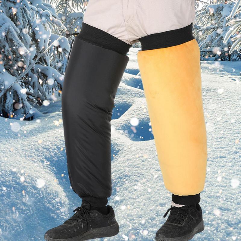 Thickened Riding Knee Pads Knee Pads For Cycling Winter Down Knee Guards With Legs Easy To Wear Winter Warming Accessories