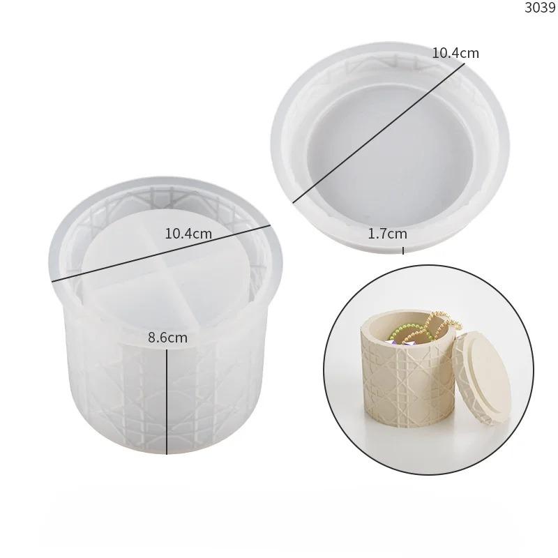 תבנית כוס נר עשה זאת בעצמך תבנית קרמית לעציצים דוגמת קש קופסאות אחסון עם מכסים תבניות סיליקון צנצנות בקבוקים תבנית גבס