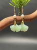 Vintage 14K Gold HeTian Jade RuYi Dropping Dangle Earring Chinese Retro Hook Earrings for Women Girl's Gift Jewelry
