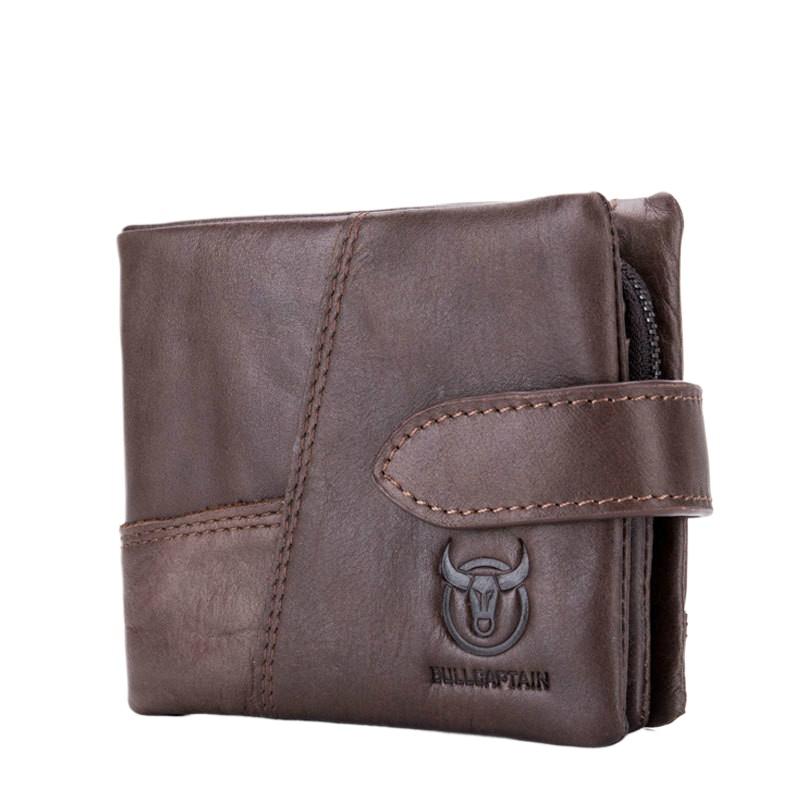 

Чоловічий гаманець 100% натуральна шкіра багатофункціональний гаманець для водійського посвідчення та монет шоколадний
