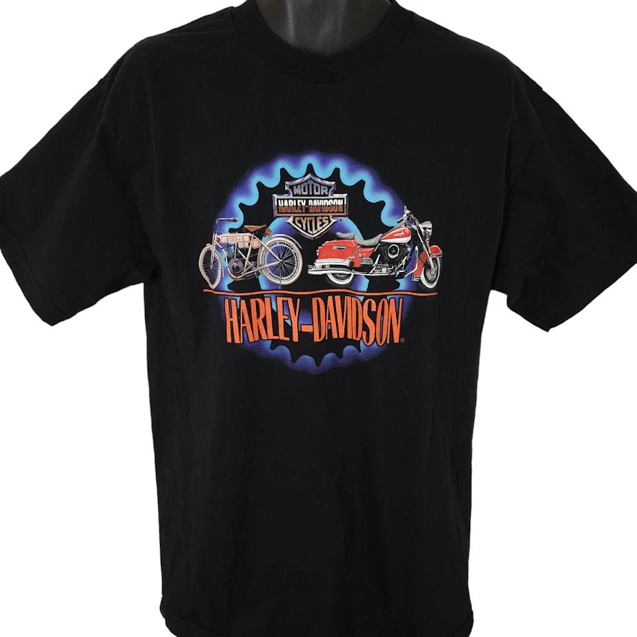 Vintage Harley Davidson T Shirt Mens Size Large Black Y2K 2000 St Paul Minnesota L