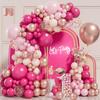Pink Red Balloon Garland Arch Kit Happy Birthday Party Decoration Kids Wedding Birthday Balloon Latex Baloon Baby Shower Decor