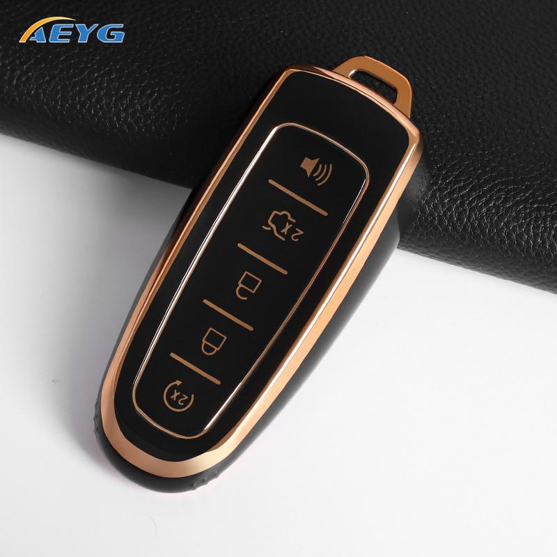 Car Key Case Cover Shell Fob For Ford Escape Focus C Max Kuga Edge Explorer Taurus Keyring Remote Control 5 Button Protection